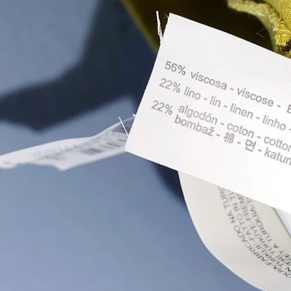 Zara GREEN LINEN BLEND MINI SKIRT Size Large NWOT - Picture 4 of 6